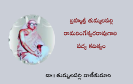 బ్రహ్మశ్రీ తుమ్మలపల్లి రామలింగేశ్వరరావుగారి పద్య కవిత్వం