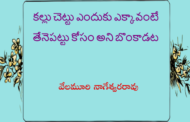 కల్లు చెట్టు ఎందుకు ఎక్కావంటే తేనెపట్టు కోసం అని బొంకాడట