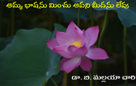 అమ్మ భాషను మించు అవని మీదను లేవు
